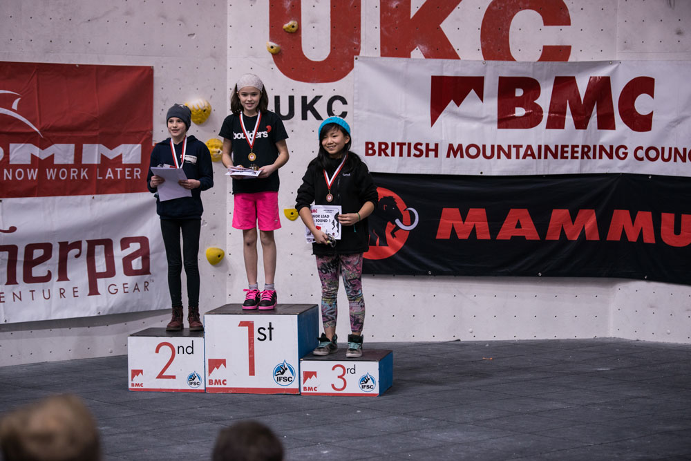 Emily winning the Youth Open 